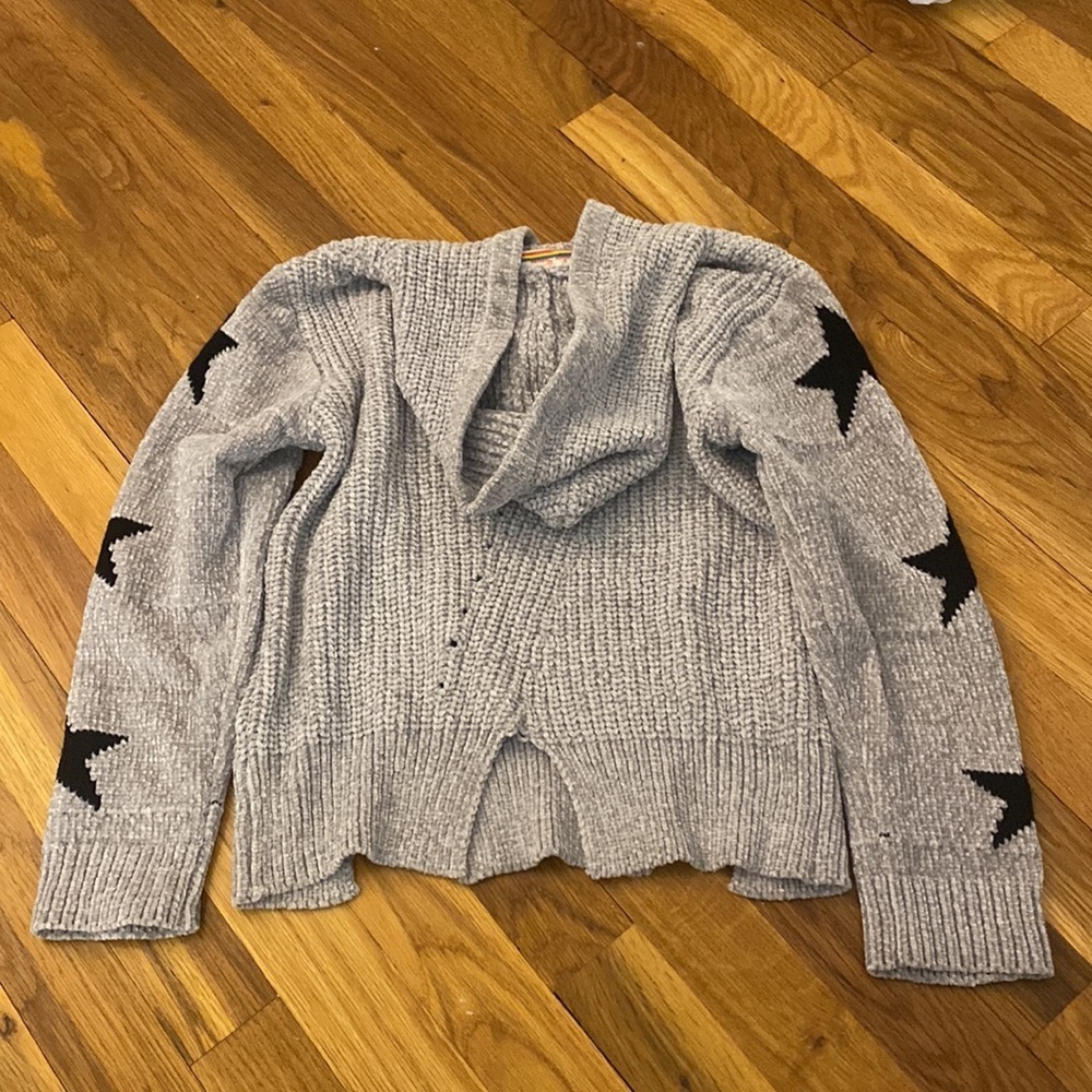 Vintage Havana Girls Gray Sweater With Hood Size XL - Picture 9 of 10